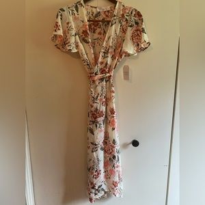 Women’s Midi Wrap Floral Dress